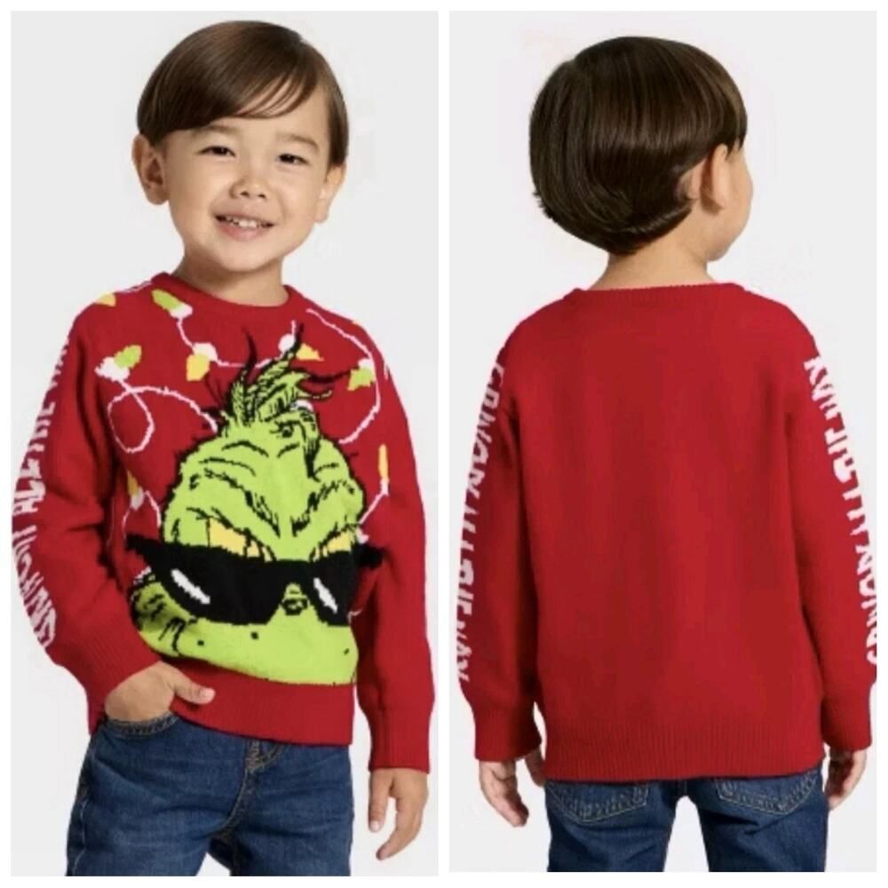 The GrinchâSunglasses "Grinch All the Way" Sweater sz 2T